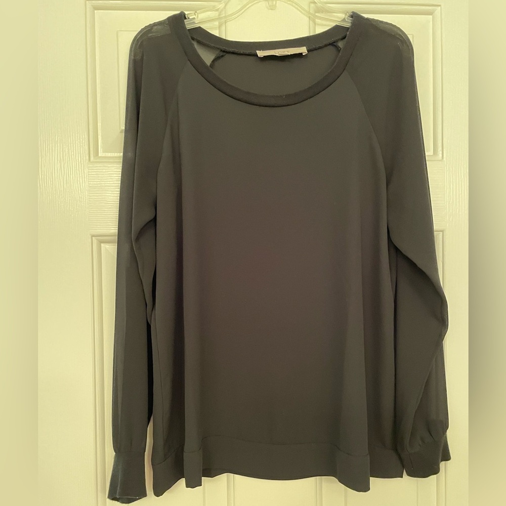 Black Long Sleeve LOFT Top